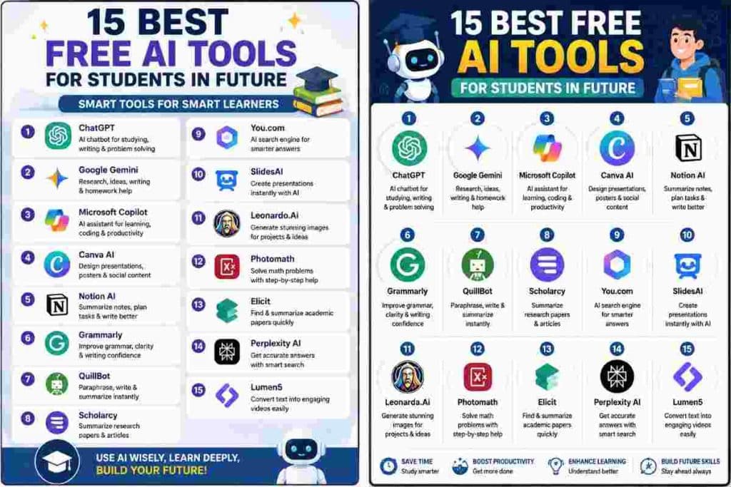 15 Best Free AI Tools for Students in future