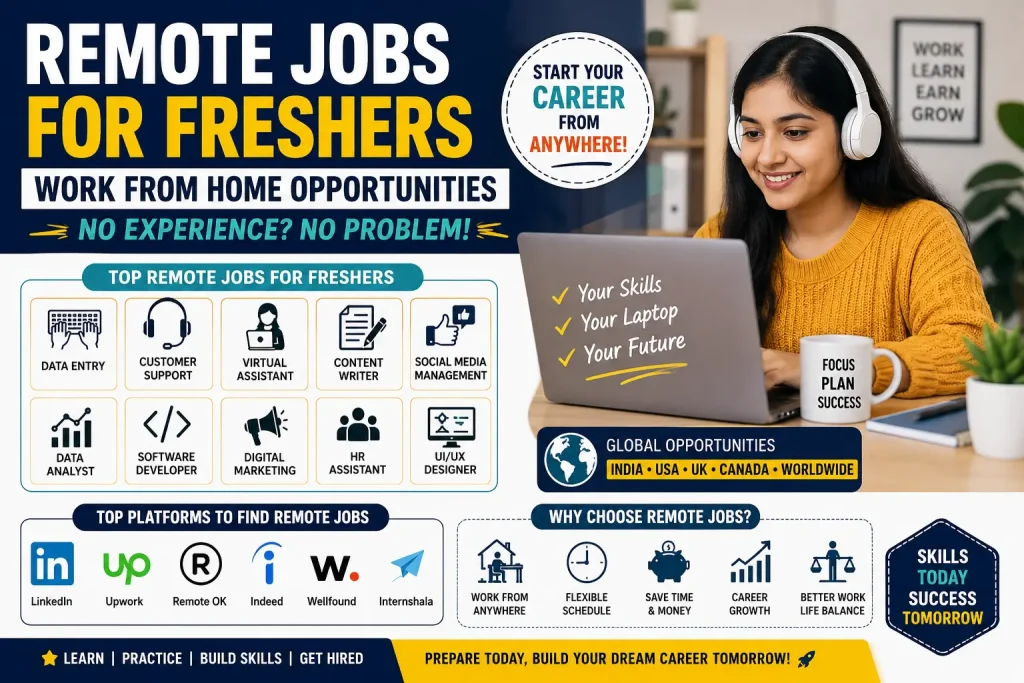 Remote jobs for fresher in 2026