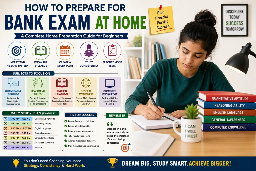 How to Prepare for Bank Exam at Home