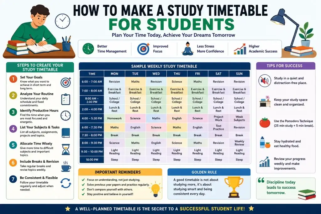 How to Make a Study Timetable for Students