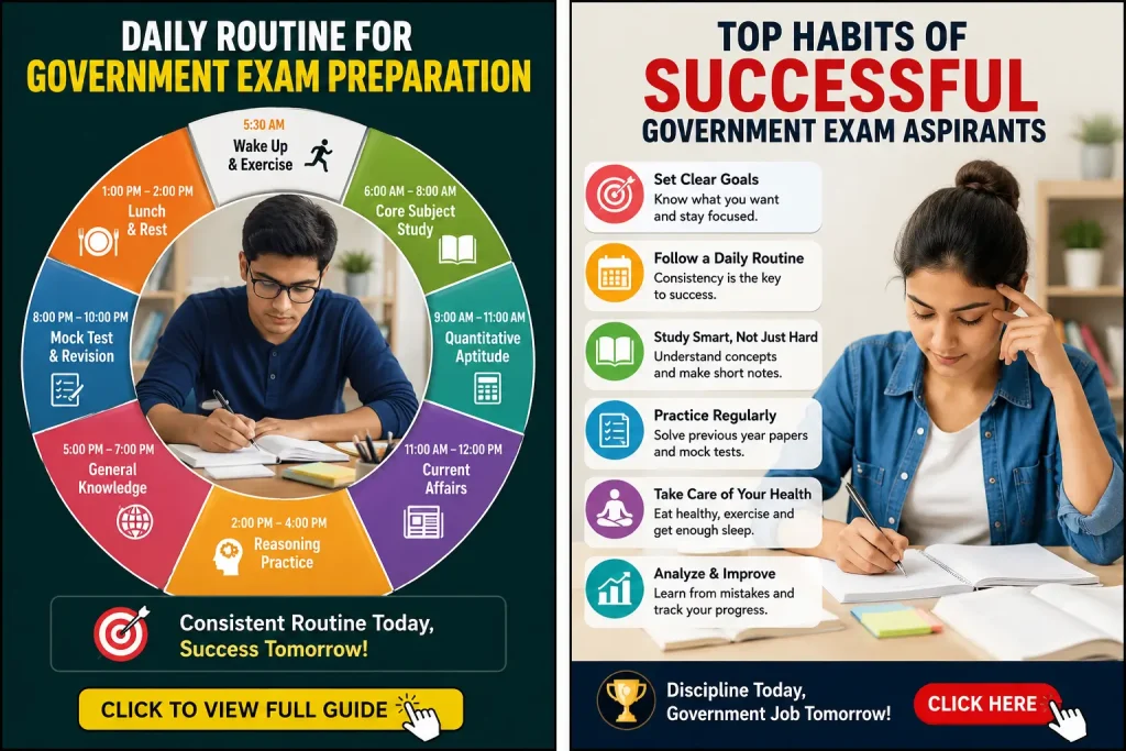 Daily Routine for Government Exam Preparation 2026
