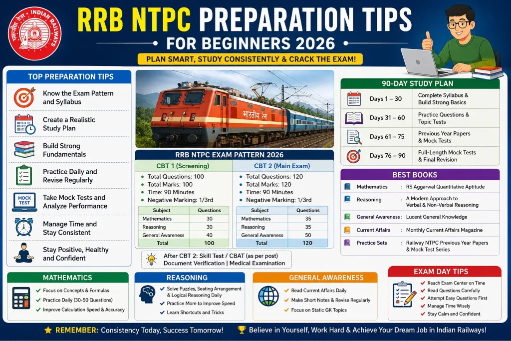 RRB NTPC Preparation Tips for Beginners