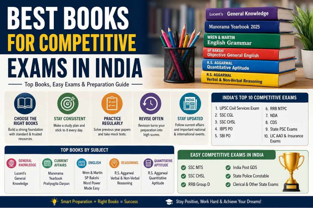 Best Books for Competitive Exams in India