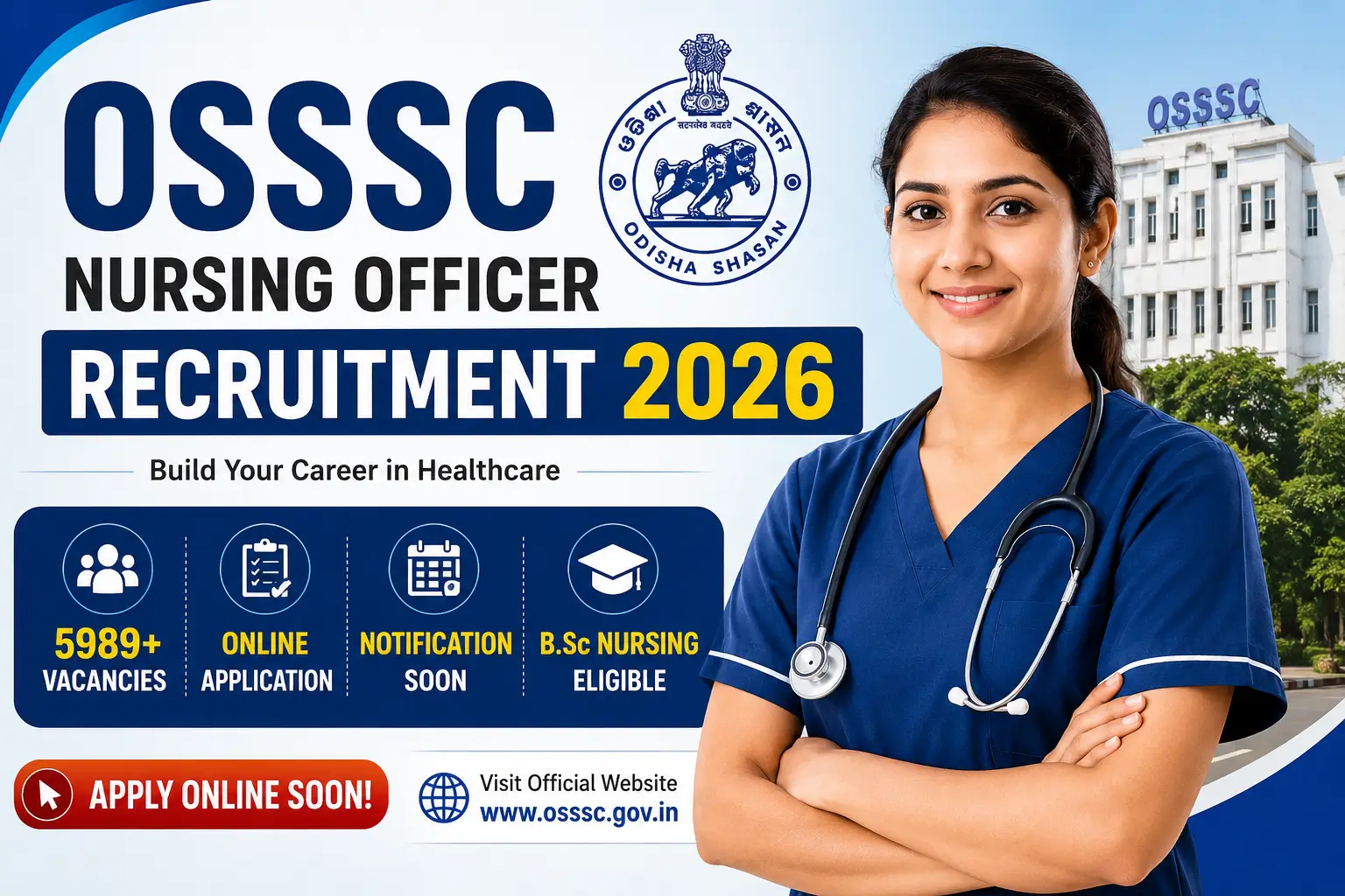 OSSSC Nursing Officer Recruitment 2026