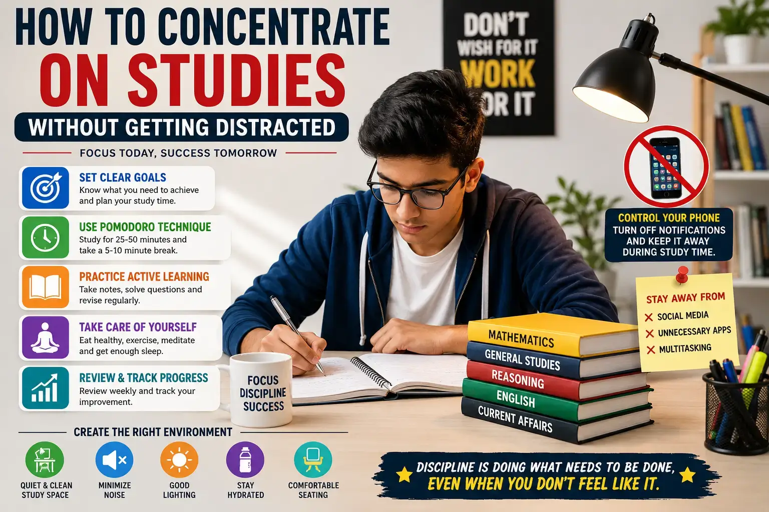 How to Concentrate on Studies Without Getting Distracted